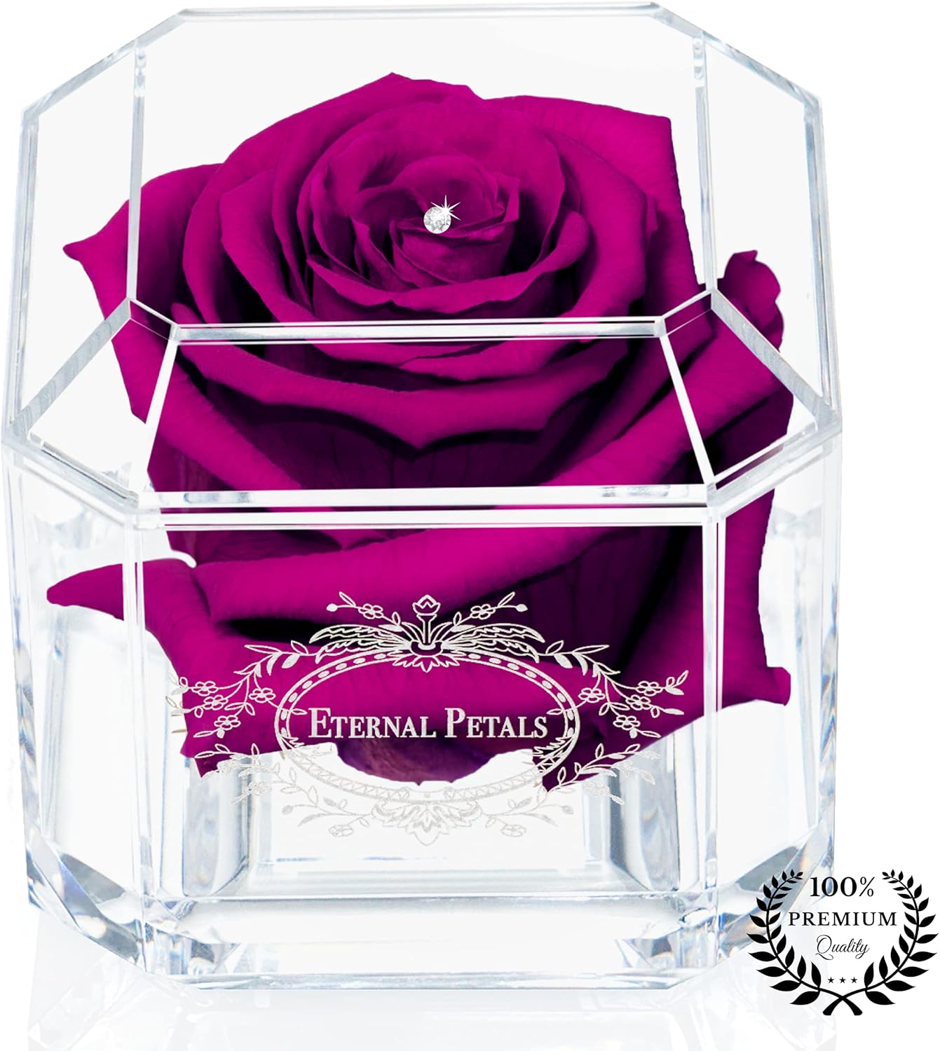 SOLO PLUM  WITH CLEAR CRYSTAL