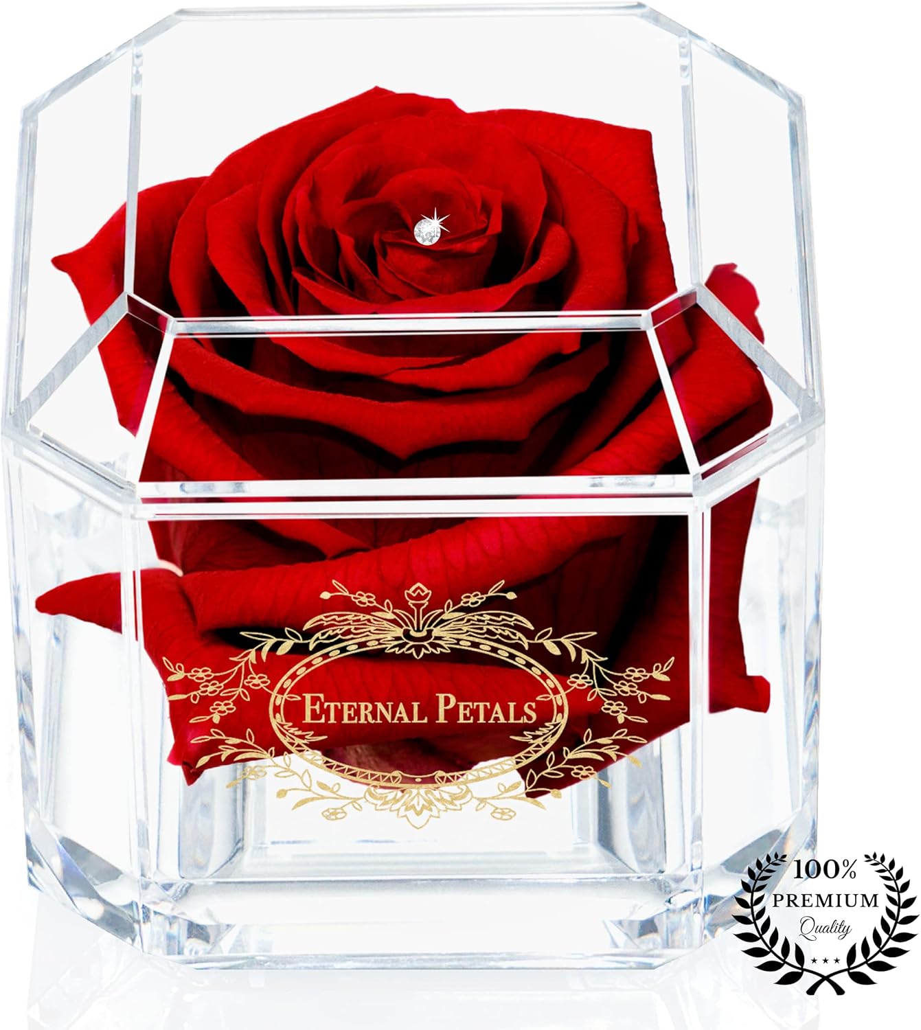 SOLO RED WITH CLEAR CRYSTAL