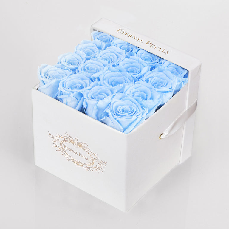 BABY BLUE | WHITE FLOWER BOX