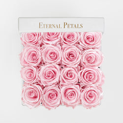 PINK SATIN | WHITE FLOWER BOX