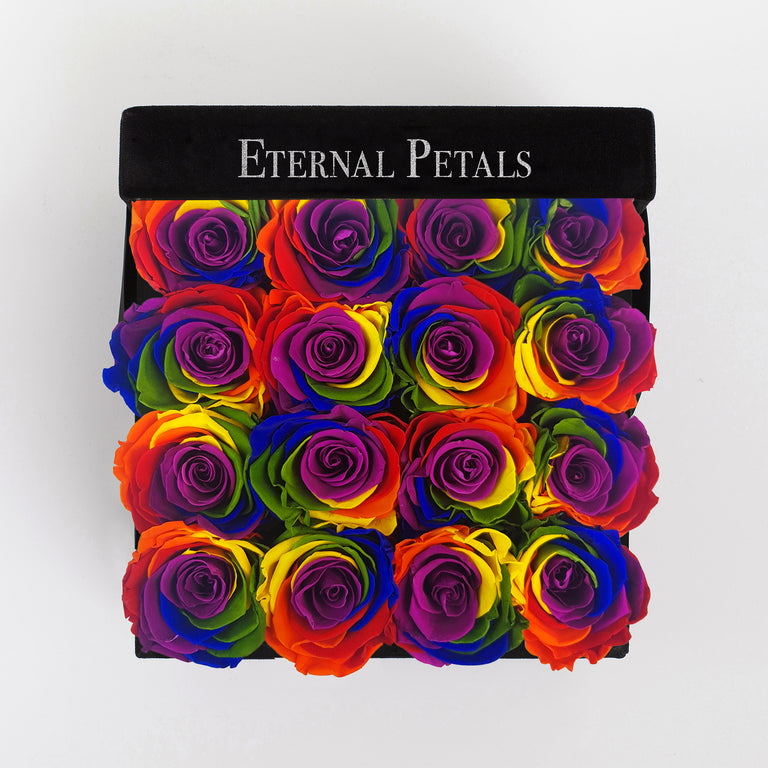RAINBOW | BLACK FLOWER BOX