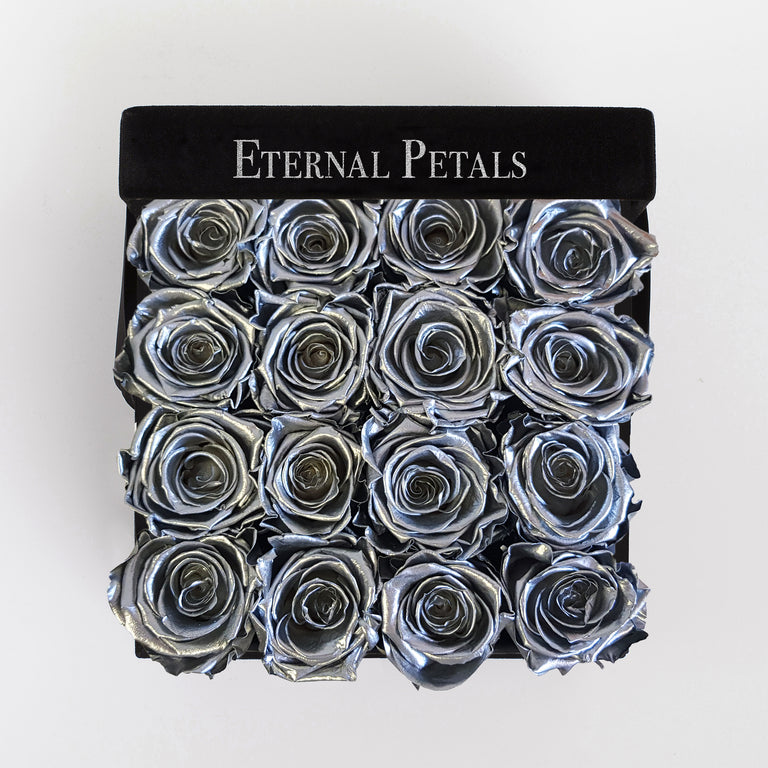SILVER | BLACK FLOWER BOX