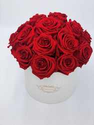 DEEP LOVE 17 ROSES | ROUND WHITE