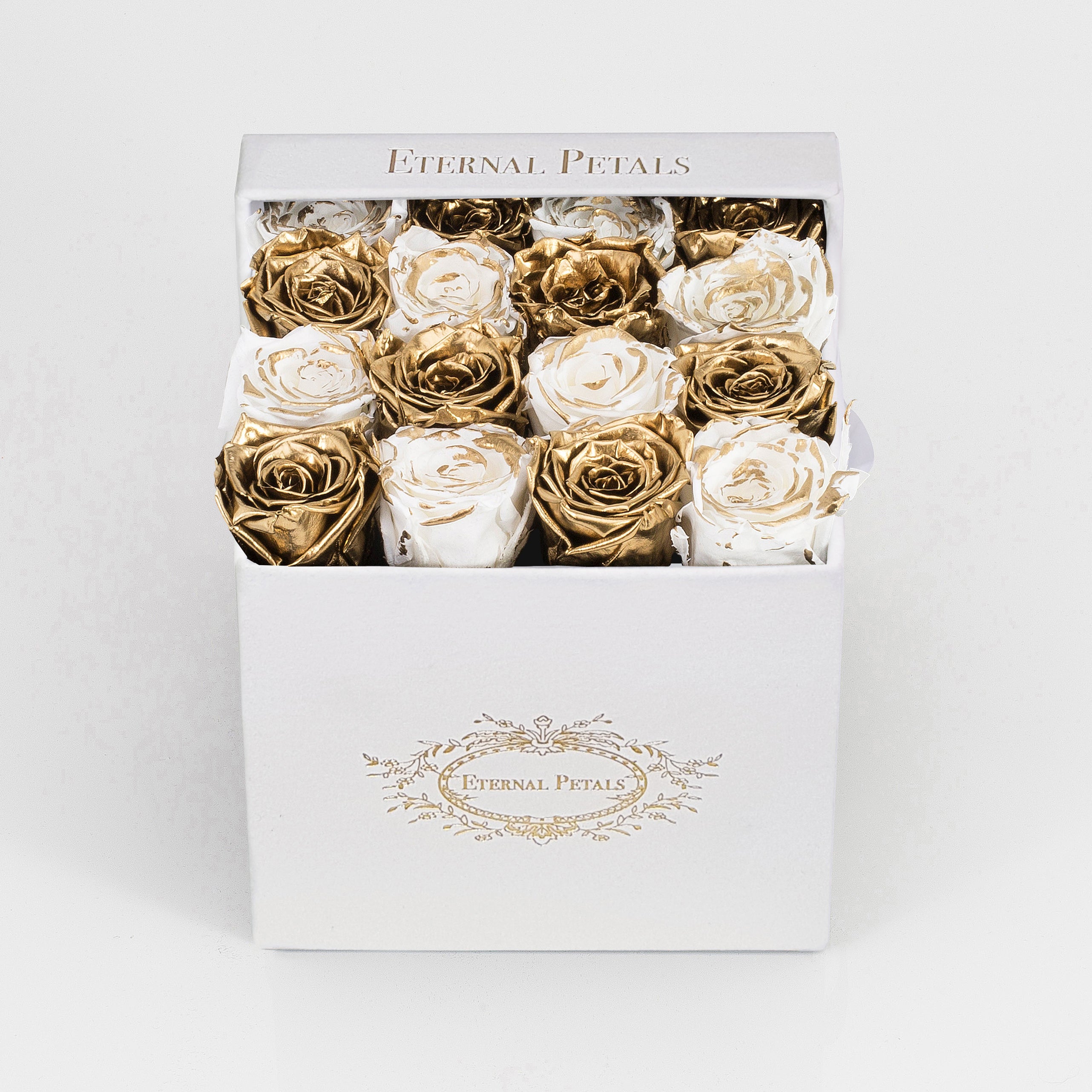 Checkers Style Real Roses | White Flower Box | Wedding Flowers London ...