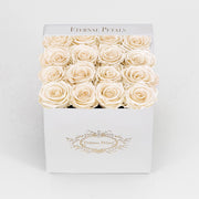 CHAMPAGNE SATIN | WHITE FLOWER BOX