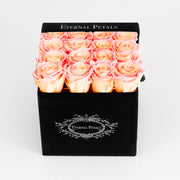 DOUBLE PEACH | BLACK FLOWER BOX