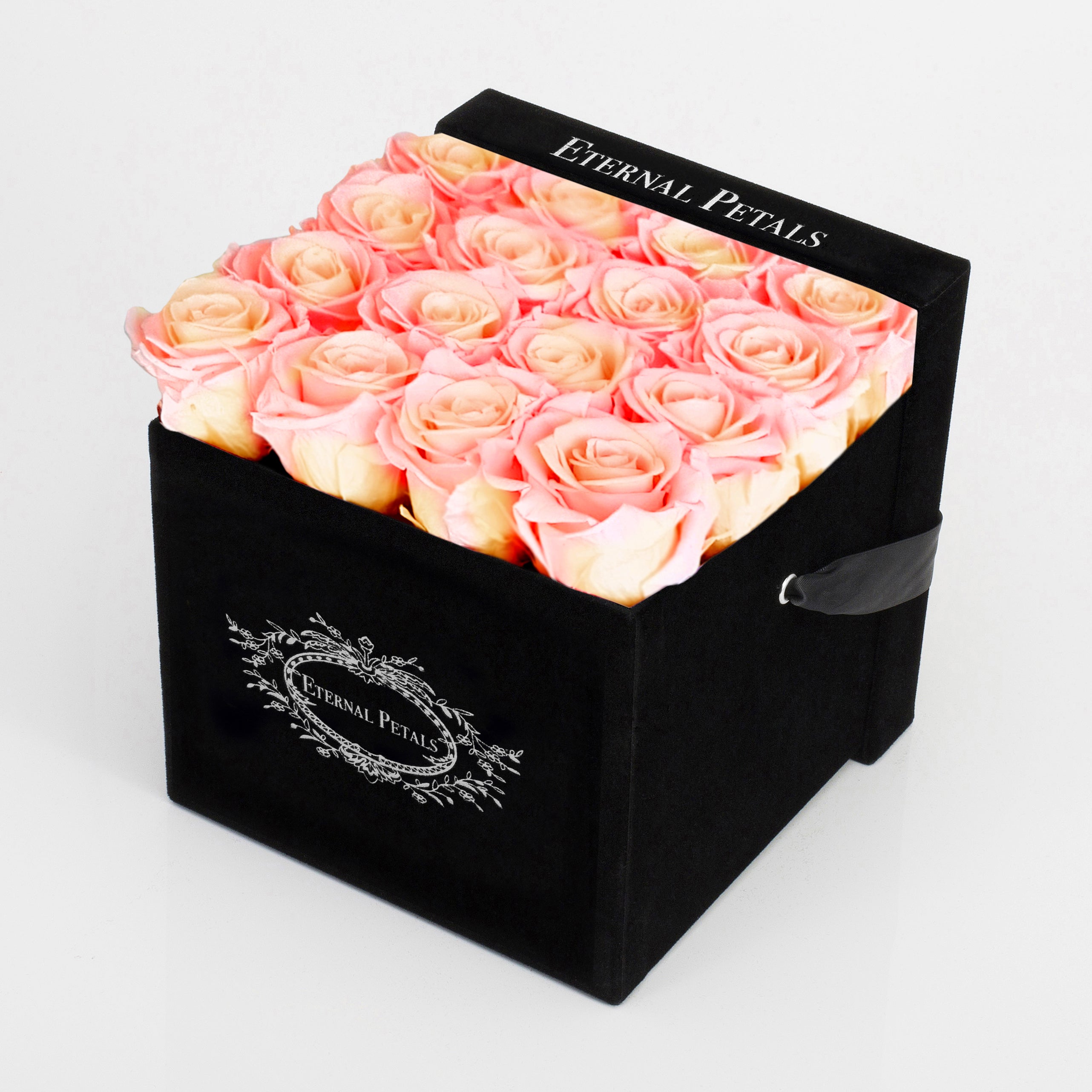 DOUBLE PEACH | BLACK FLOWER BOX