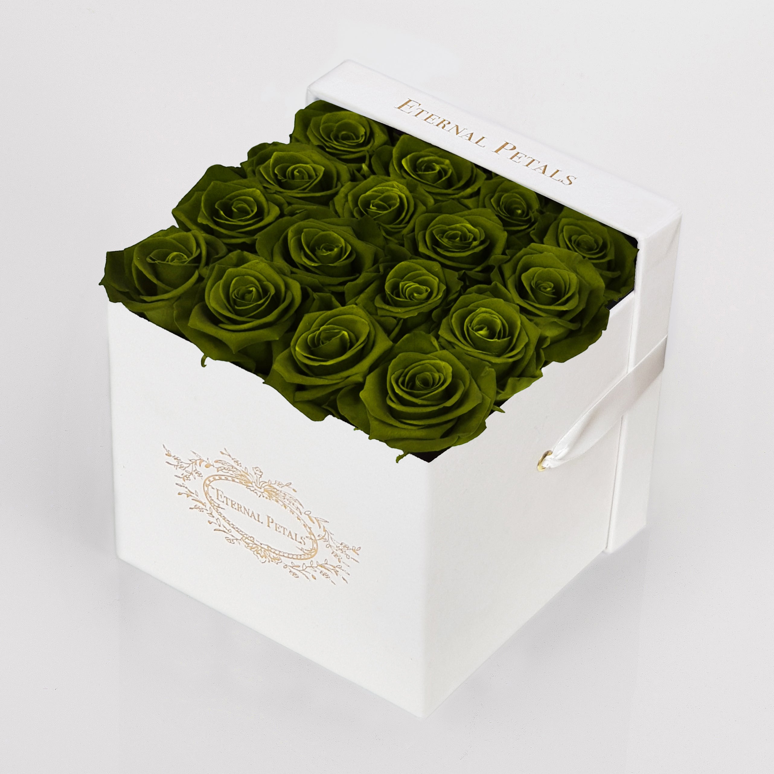 KHAKI | WHITE FLOWER BOX