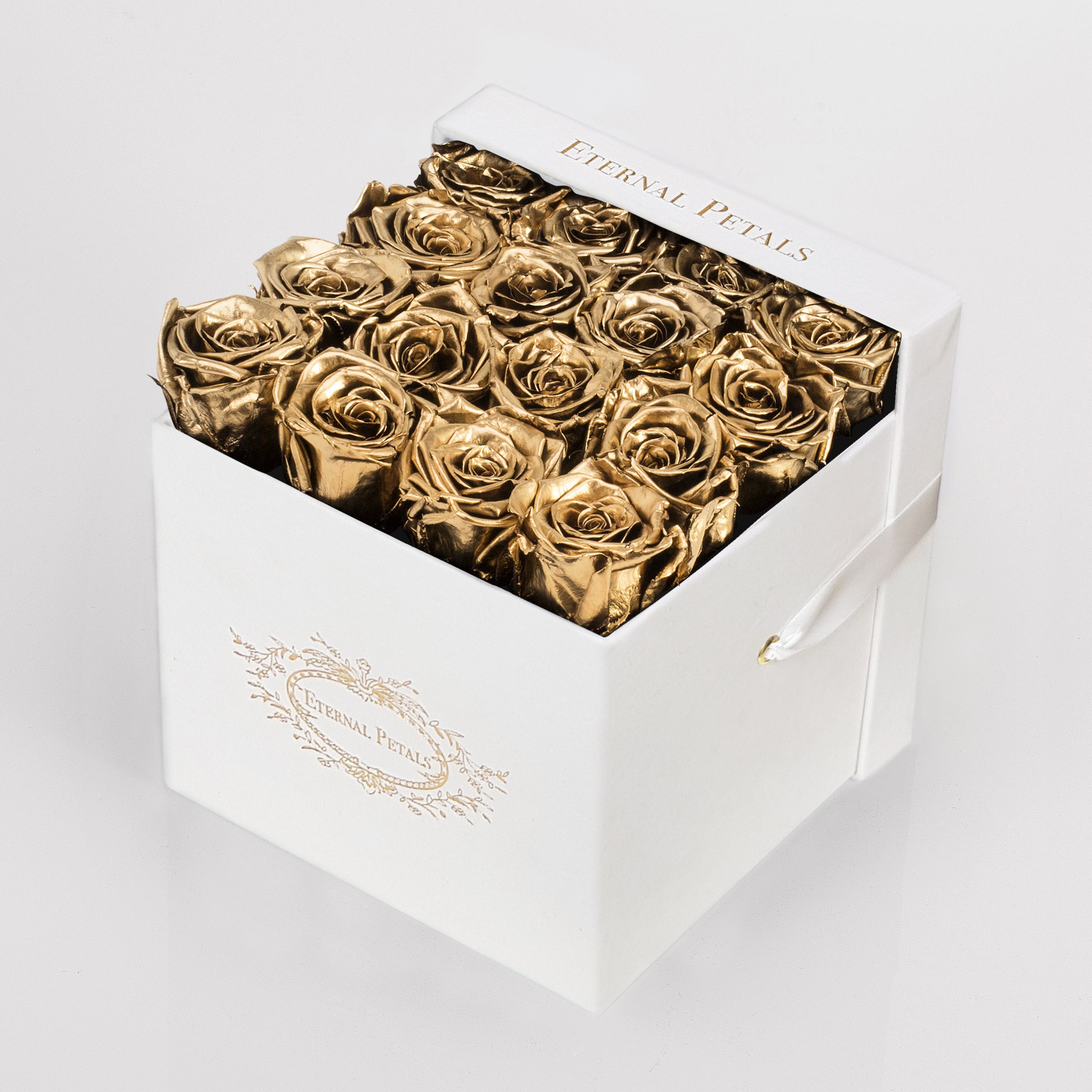 GOLD | WHITE FLOWER BOX