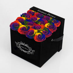 RAINBOW | BLACK FLOWER BOX