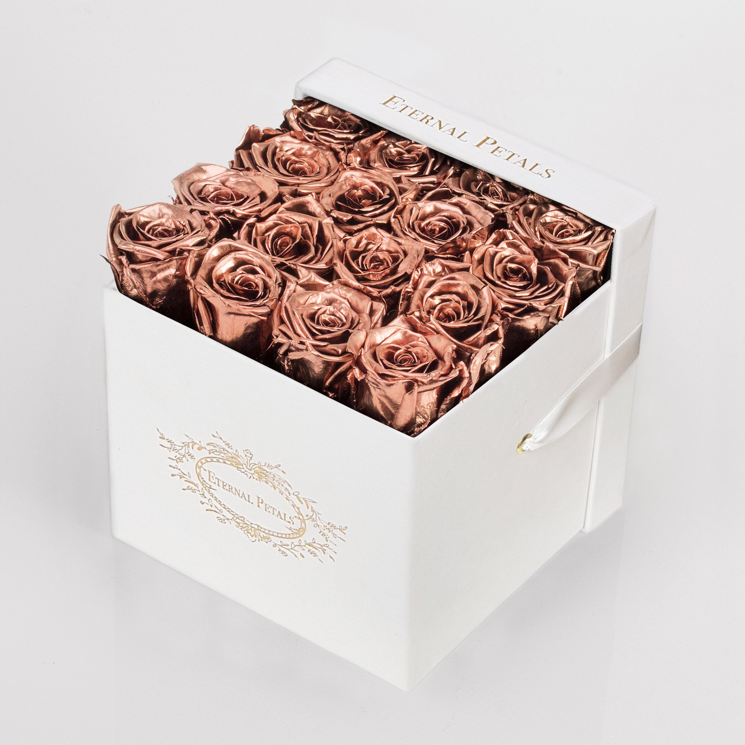 ROSE GOLD | WHITE FLOWER BOX