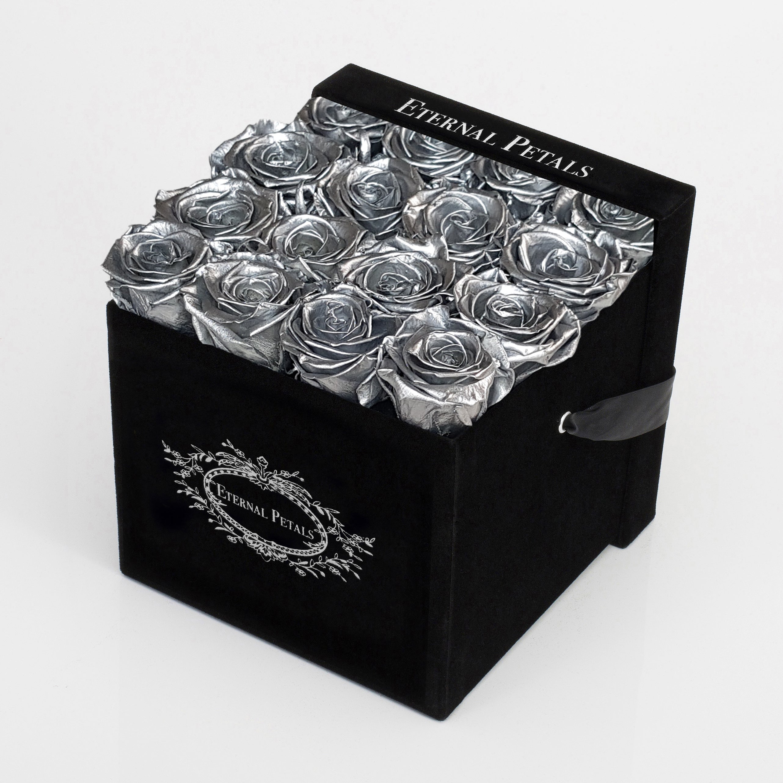 SILVER | BLACK FLOWER BOX