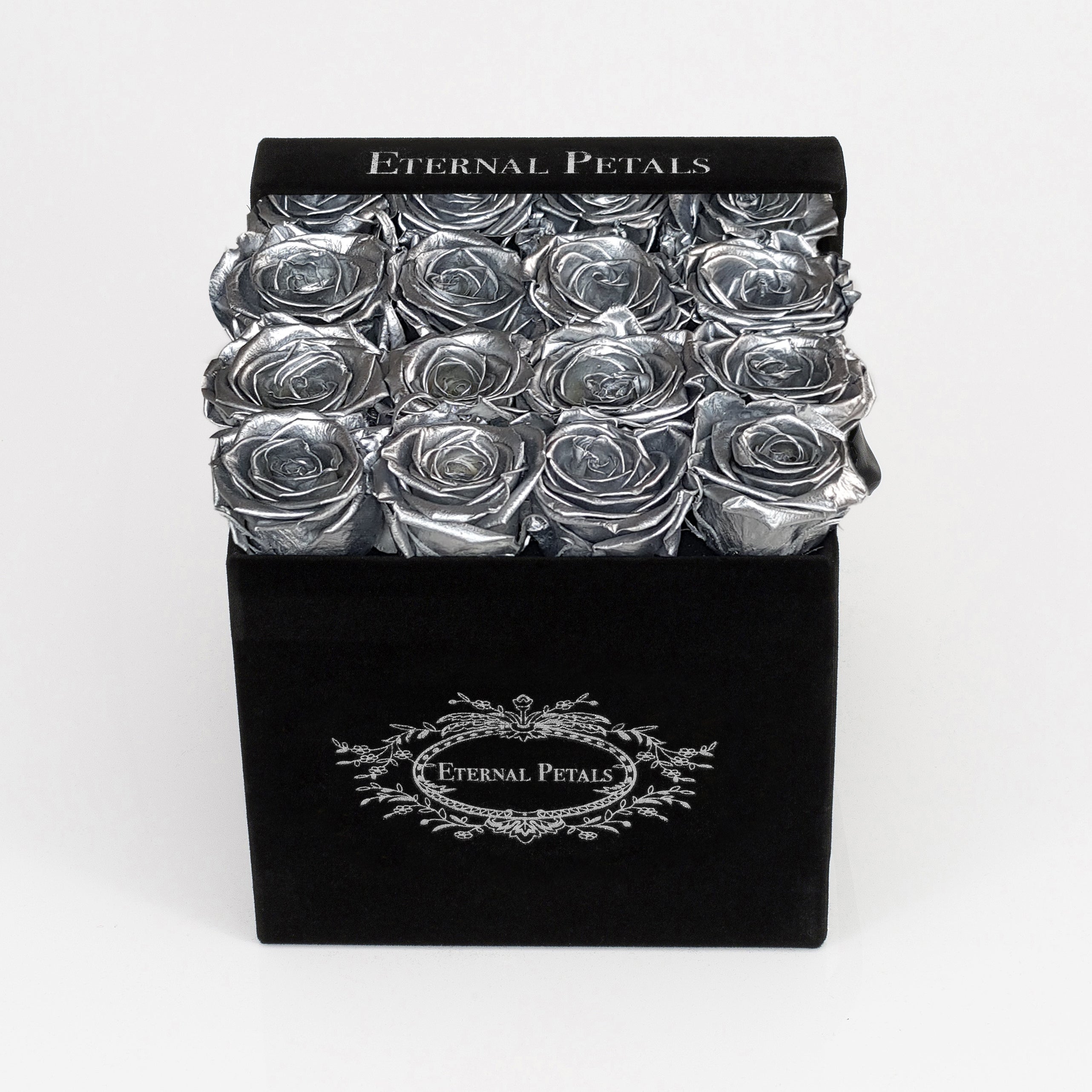 SILVER | BLACK FLOWER BOX