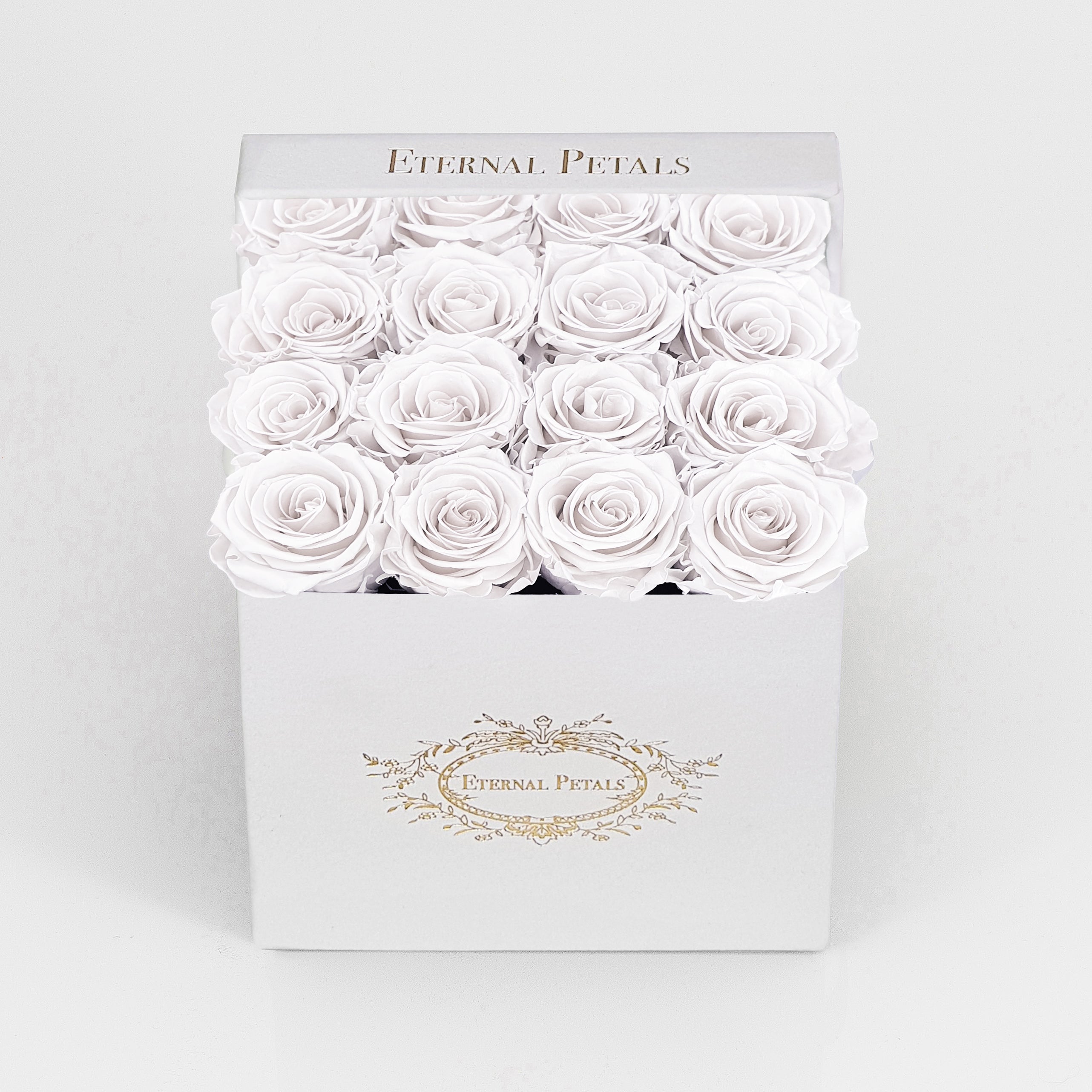 WHITE SATIN | WHITE FLOWER BOX