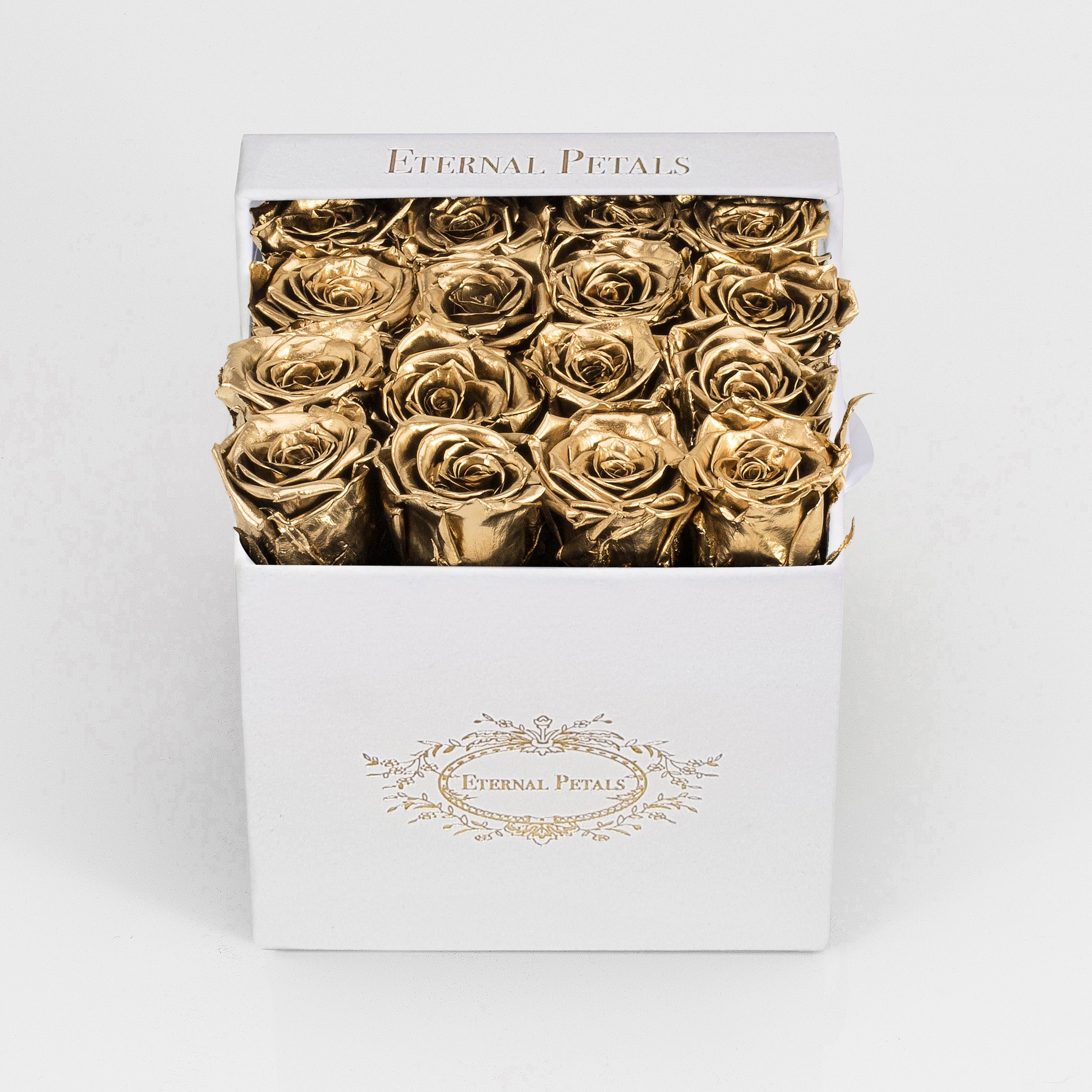 GOLD | WHITE FLOWER BOX